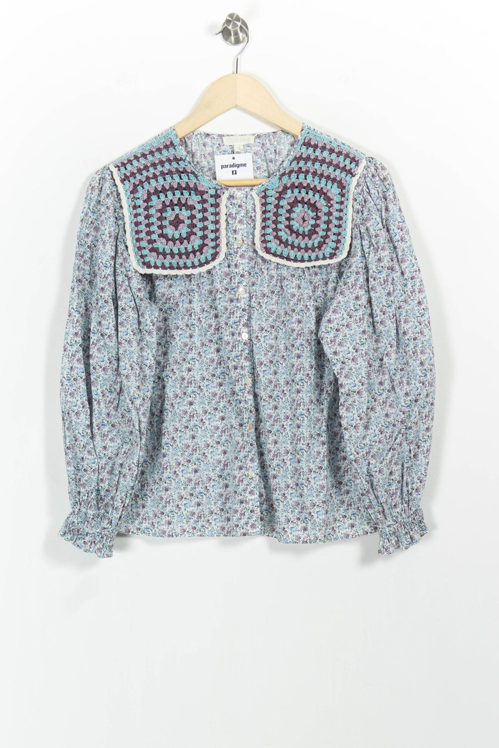Blouse Bleue et Violette - Taille XS/34 de la marque Louise Misha | PARAD102773 - Vendu par Paradigme - Image 2