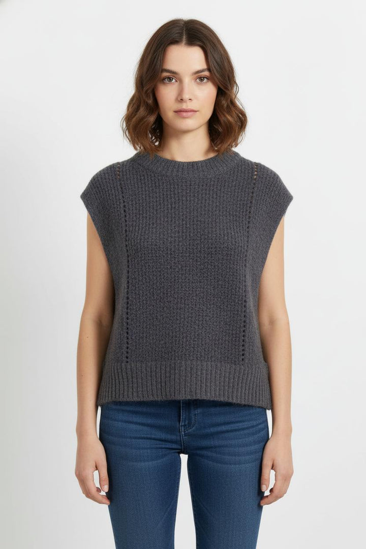 Pull Sans Manches Gris - Taille XS/34 de la marque Louise Misha | PARAD102774 - Vendu par Paradigme - Image 1