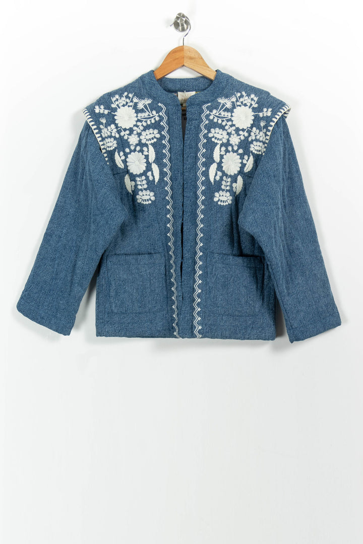 Veste Bleue et Blanche - Taille XS/34 de la marque Louise Misha | PARAD102776 - Vendu par Paradigme - Image 2