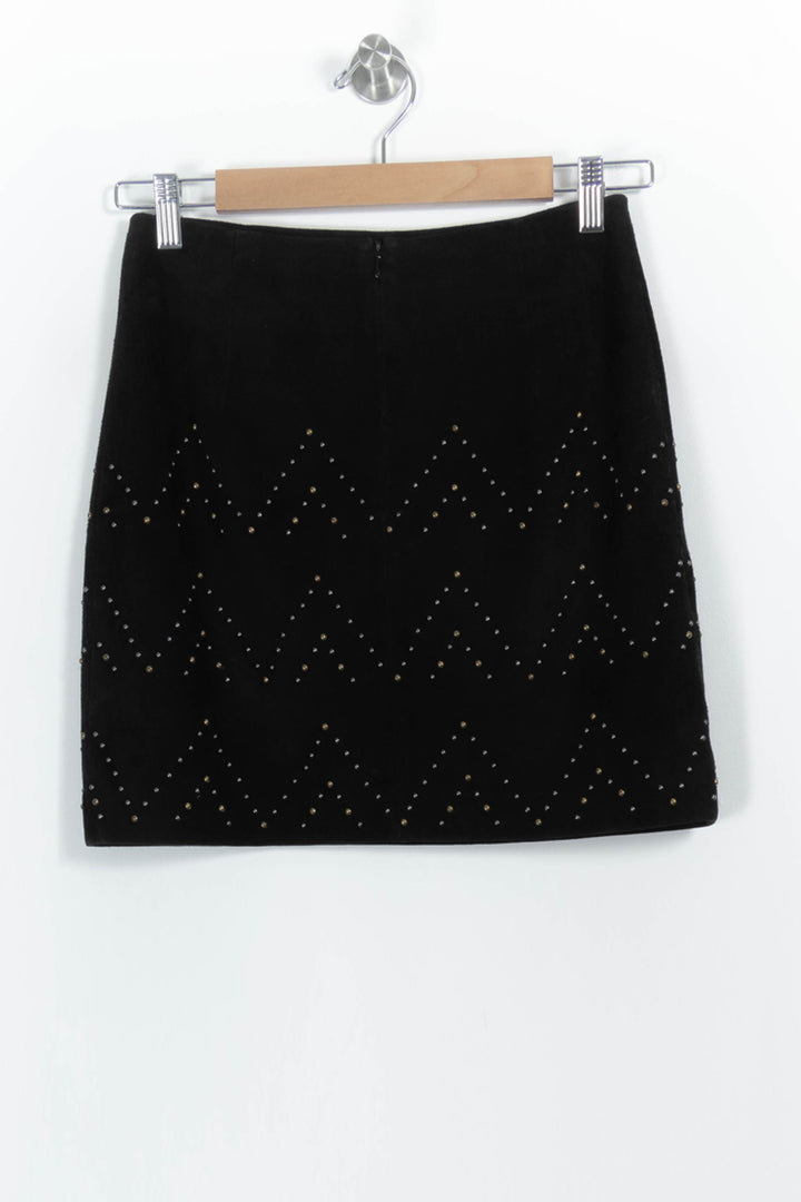 Jupe Courte Noire - Taille S/36 de la marque Sandro | PARAD102778 - Vendu par Paradigme - Image 4