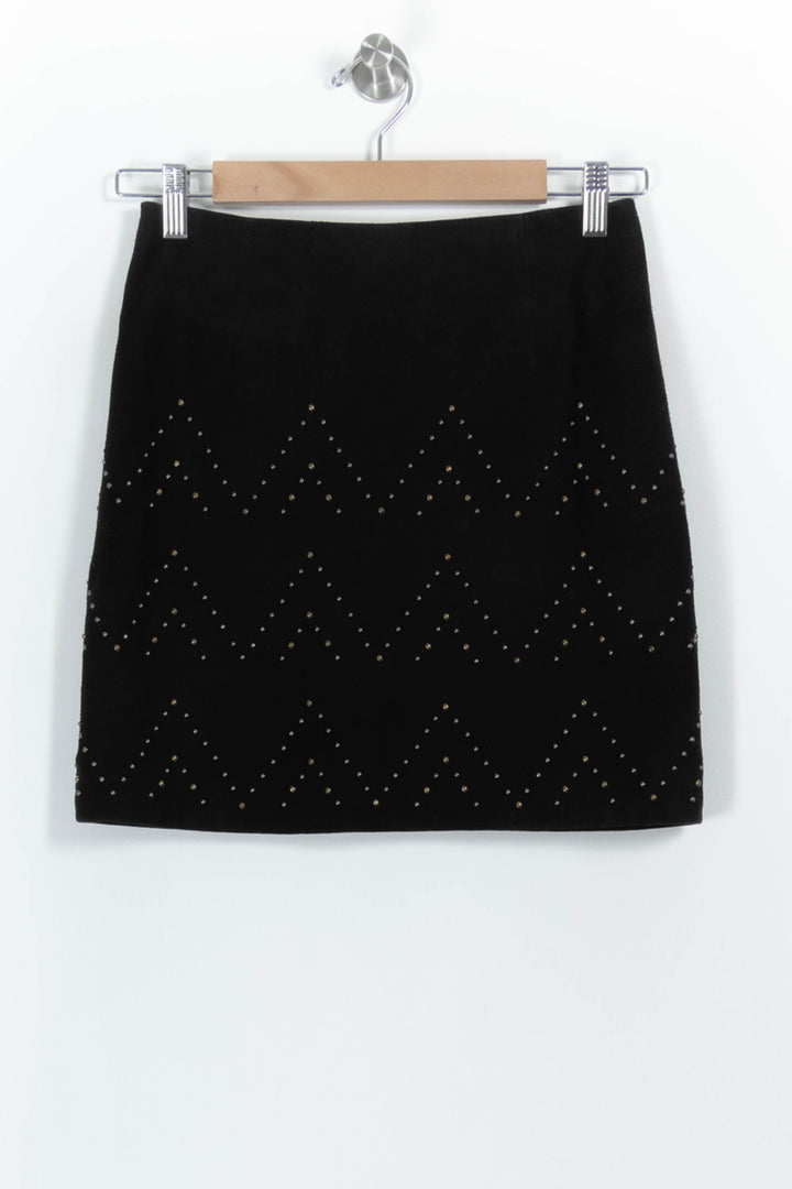 Jupe Courte Noire - Taille S/36 de la marque Sandro | PARAD102778 - Vendu par Paradigme - Image 2