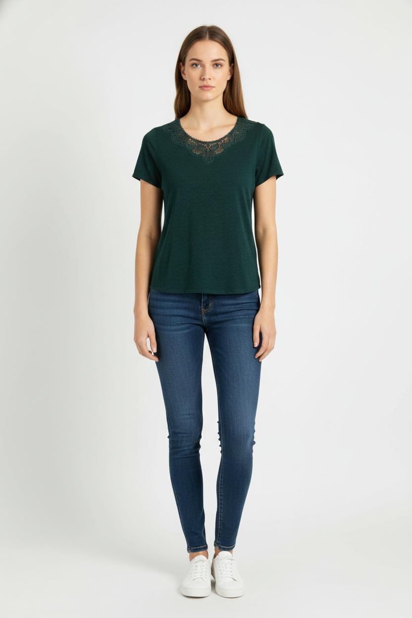 Tee-shirt Vert - Taille XS/34 de la marque Sézane | PARAD102784 - Vendu par Paradigme - Image 1