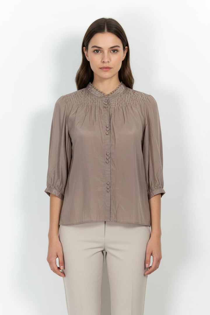 Blouse Beige - Taille L/40 de la marque Gerard Darel | PARAD102787 - Vendu par Paradigme - Image 1
