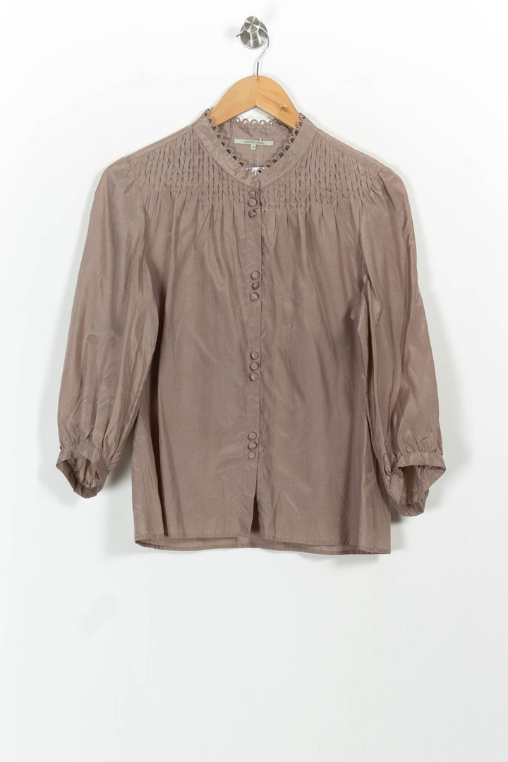 Blouse Beige - Taille L/40 de la marque Gerard Darel | PARAD102787 - Vendu par Paradigme - Image 2