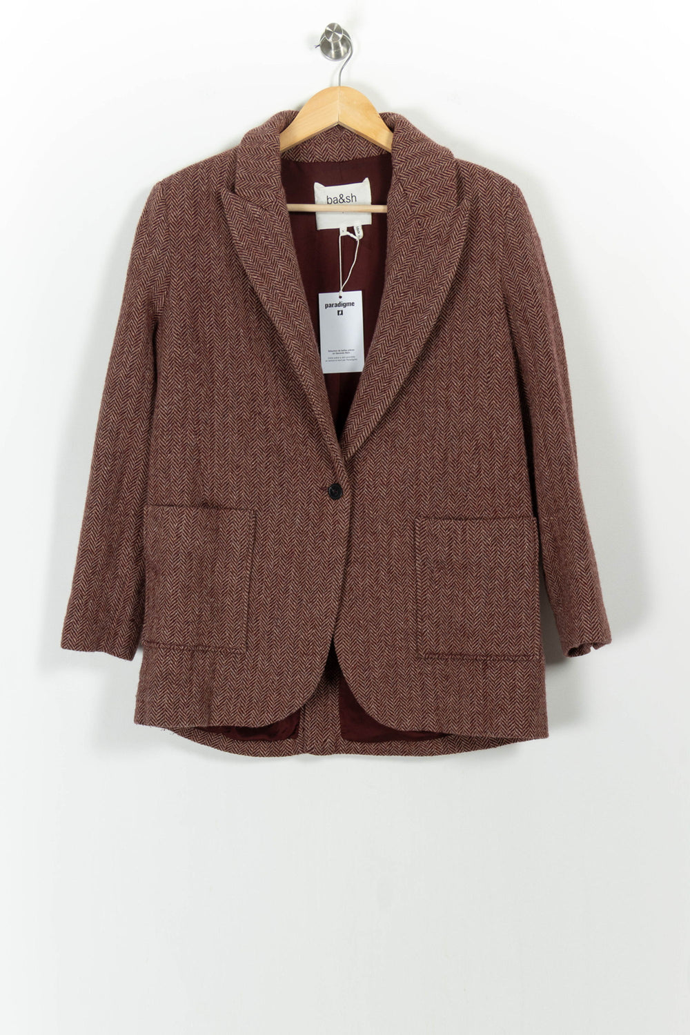 Blazer Bordeaux - Taille S/36 de la marque ba&sh | PARAD102792 - Vendu par Paradigme - Image 2
