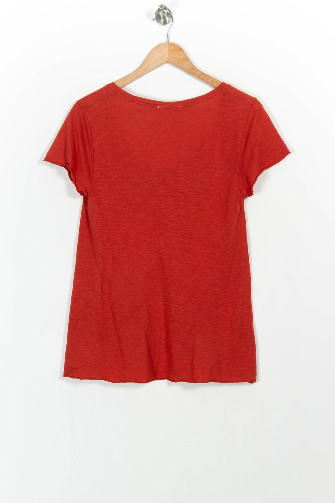 Tee-shirt Rouge - Taille S/36 de la marque American Vintage | PARAD102801 - Vendu par Paradigme - Image 4