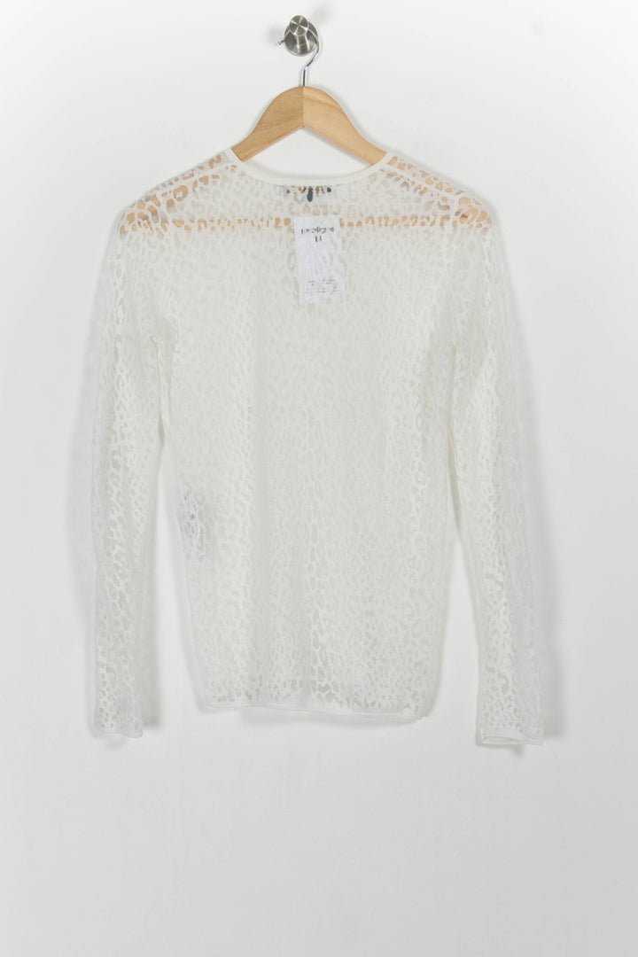 Pull Blanc - Taille M/38 de la marque Maje | PARAD102803 - Vendu par Paradigme - Image 4
