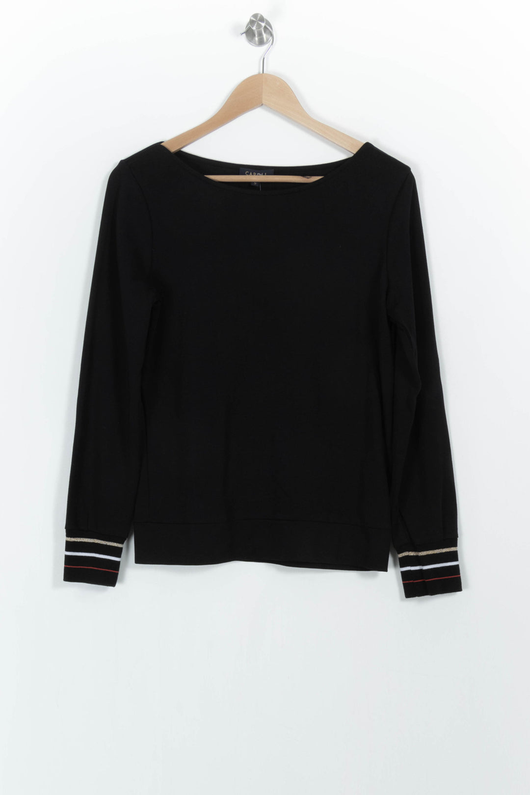 Pull Noir - Taille S/36 de la marque Caroll | PARAD102804 - Vendu par Paradigme - Image 2