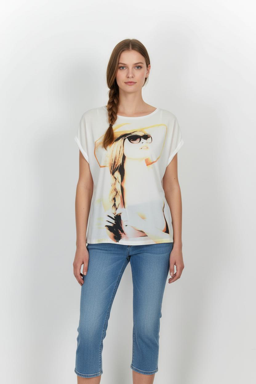 Tee-shirt Blanc - Taille S/36 de la marque Maison 123 | PARAD102810 - Vendu par Paradigme - Image 1