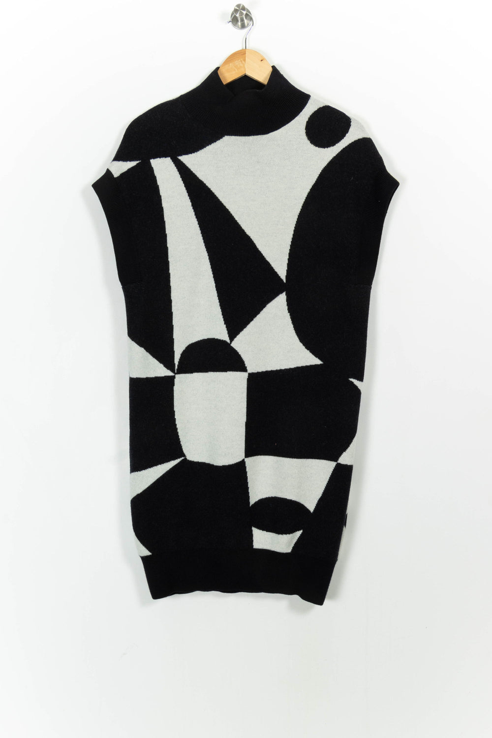 Robe Pull Noire et Blanche - Taille S/36 de la marque Soi Paris | PARAD102814 - Vendu par Paradigme - Image 2