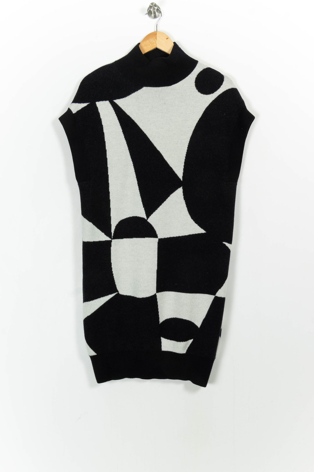 Robe Pull Noire et Blanche - Taille S/36 de la marque Soi Paris | PARAD102814 - Vendu par Paradigme - Image 2