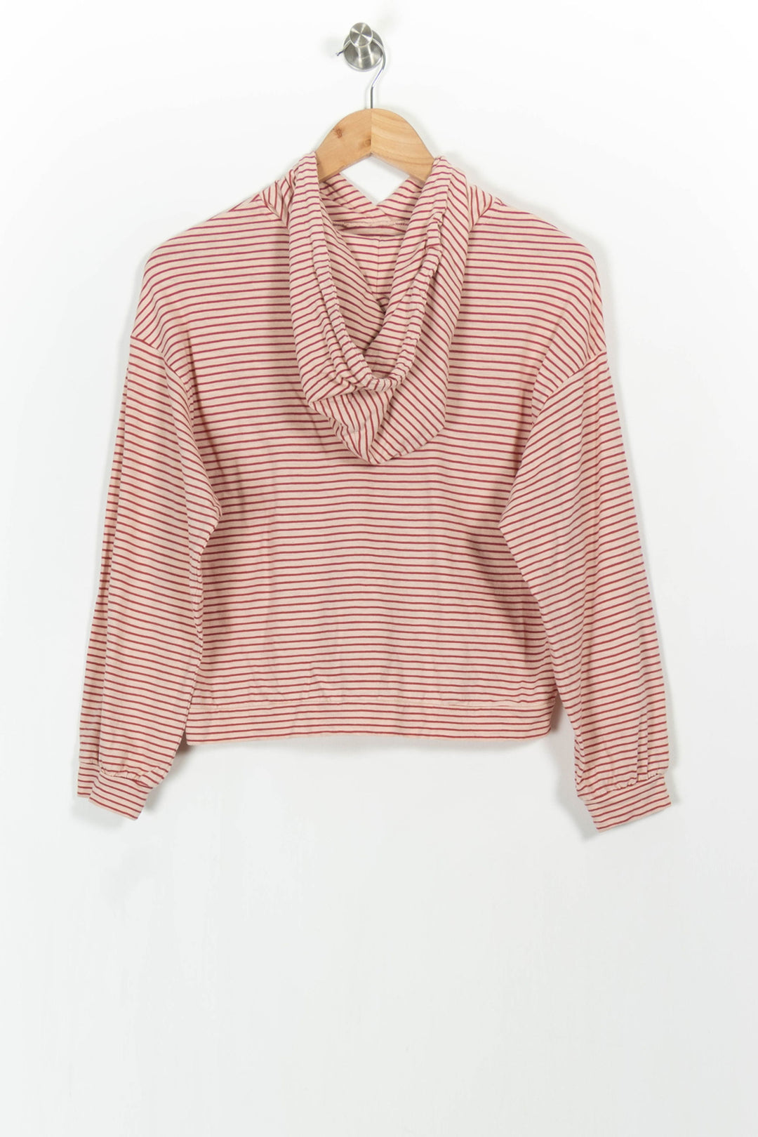 Sweat à Capuche Rayé Rose et Blanc - Taille XS/34 de la marque Des petits hauts | PARAD102817 - Vendu par Paradigme - Image 4