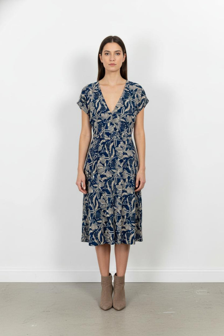 Robe Midi Bleu et Beige - Taille XS/34 de la marque Marie Sixtine | PARAD102818 - Vendu par Paradigme - Image 1