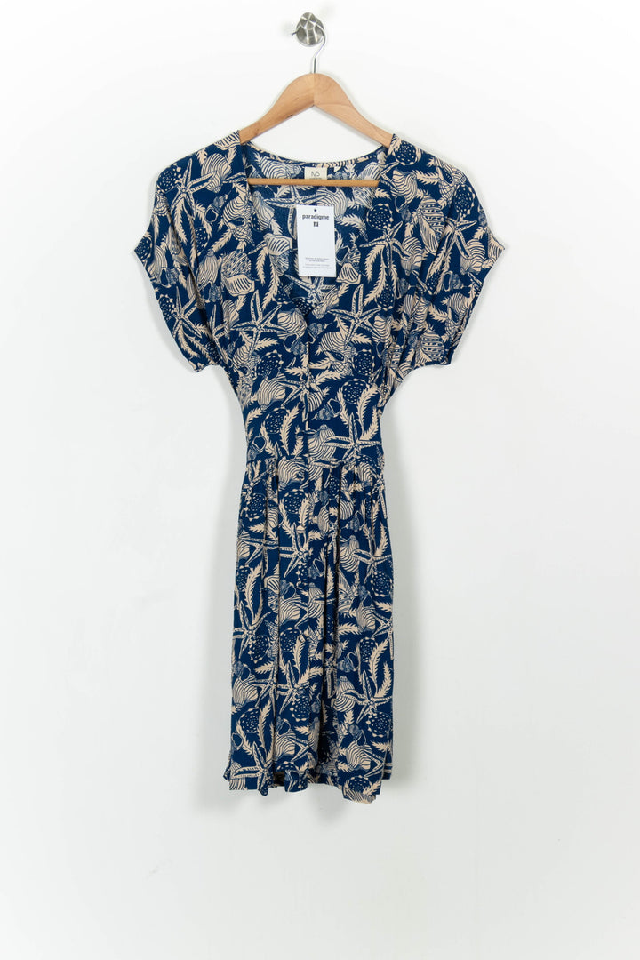 Robe Midi Bleu et Beige - Taille XS/34 de la marque Marie Sixtine | PARAD102818 - Vendu par Paradigme - Image 2