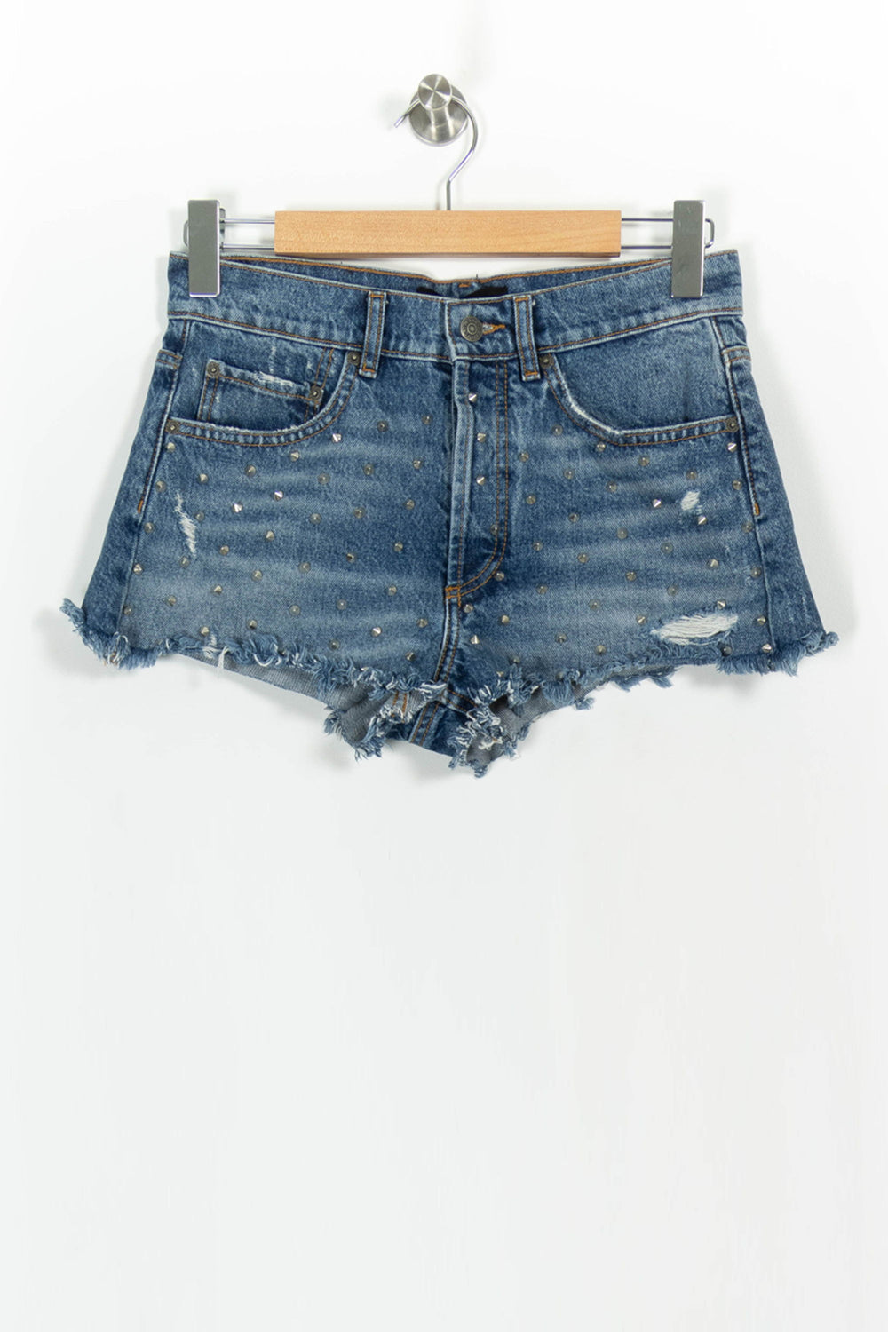 Short en Jean Bleu - Taille S/36 de la marque The Kooples | PARAD102821 - Vendu par Paradigme - Image 2