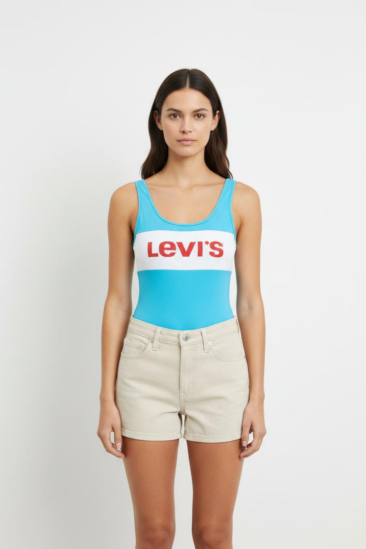 Body Bleu et Blanc - Taille S/36 de la marque Levi's | PARAD102822 - Vendu par Paradigme - Image 1