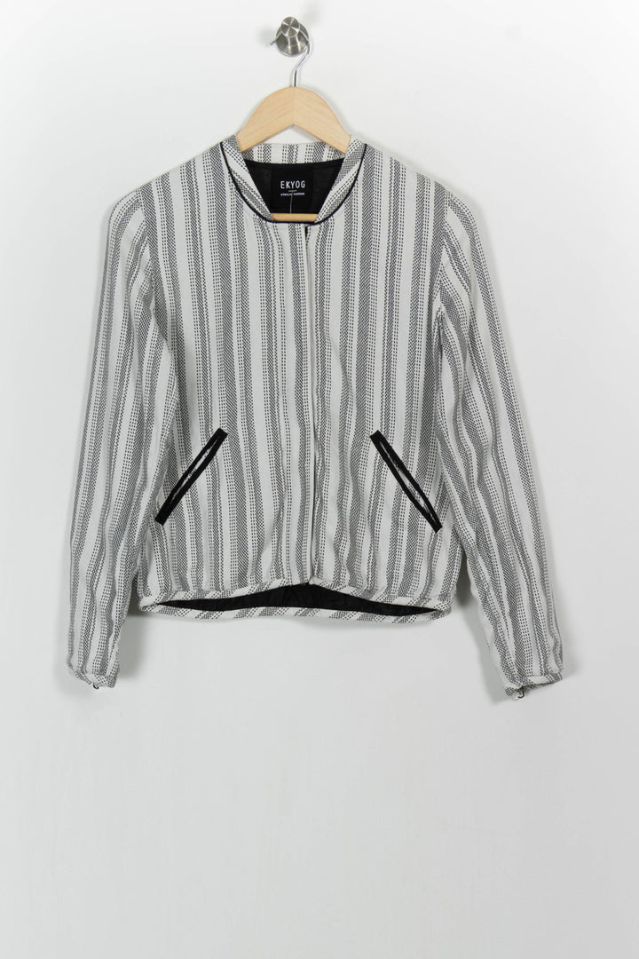 Veste Rayée Blanche et Noire - Taille XS/34 de la marque Ekyog | PARAD102828 - Vendu par Paradigme - Image 2