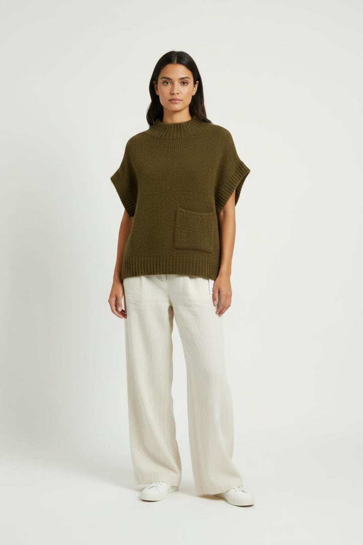Pull Sans Manches Vert - Taille M/38 de la marque Humility | PARAD102830 - Vendu par Paradigme - Image 1