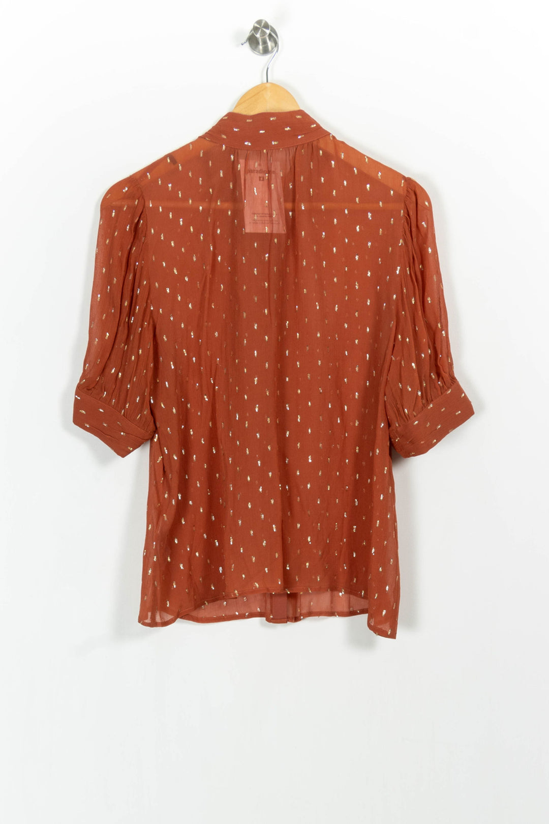 Blouse Orange - Taille M/38 de la marque ba&sh | PARAD102831 - Vendu par Paradigme - Image 4