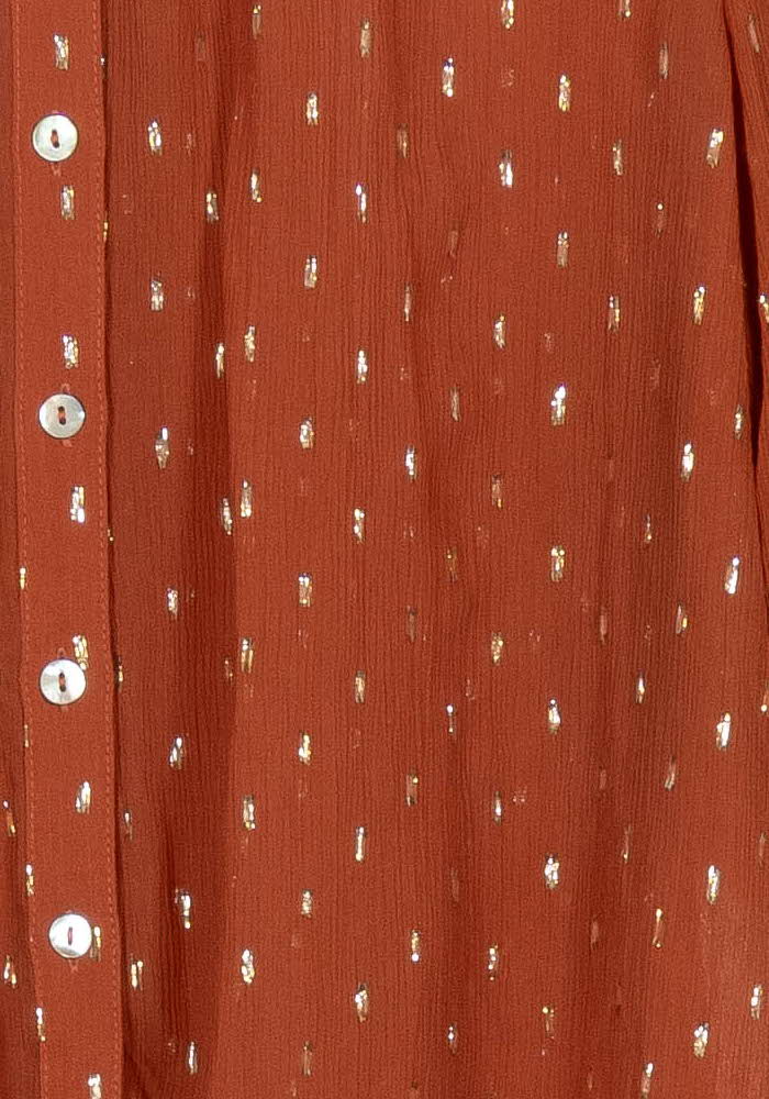 Blouse Orange - Taille M/38 de la marque ba&sh | PARAD102831 - Vendu par Paradigme - Image 3