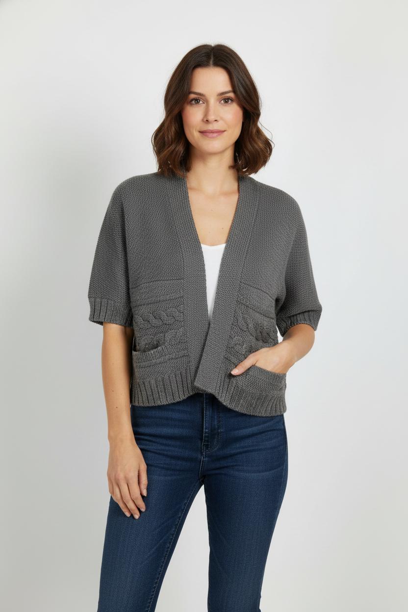 Cardigan Gris - Taille S/36 de la marque Caroll | PARAD102834 - Vendu par Paradigme - Image 1