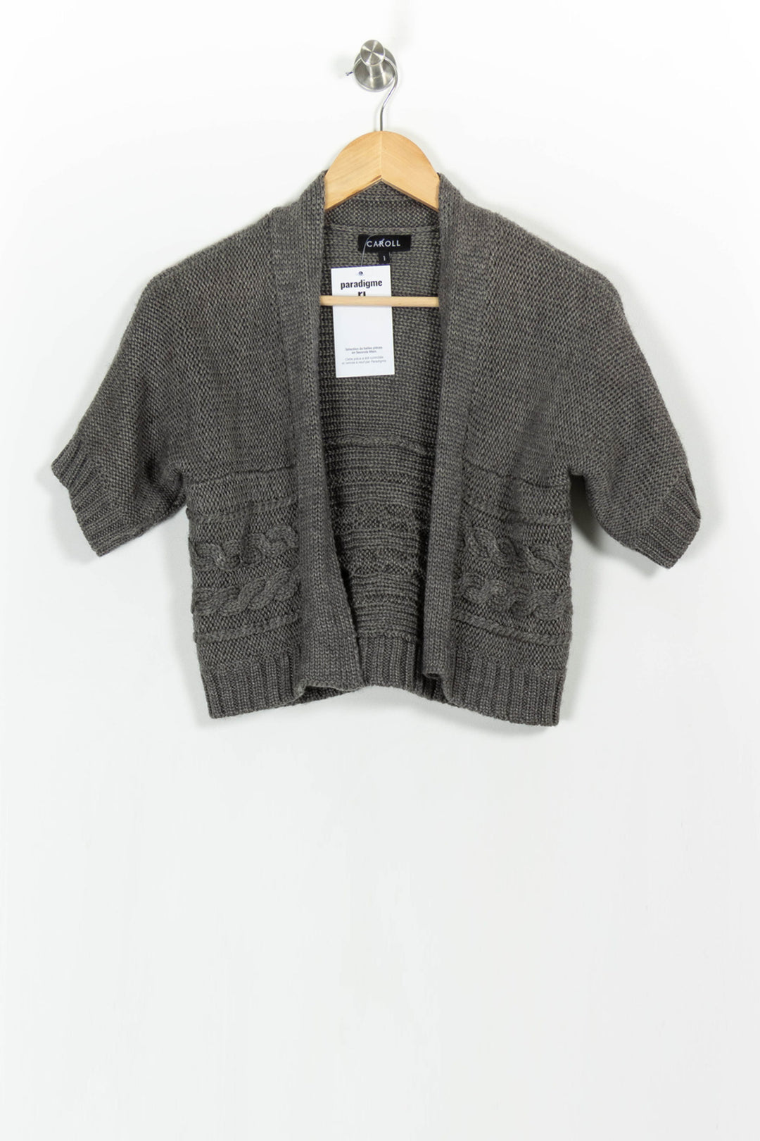 Cardigan Gris - Taille S/36 de la marque Caroll | PARAD102834 - Vendu par Paradigme - Image 2