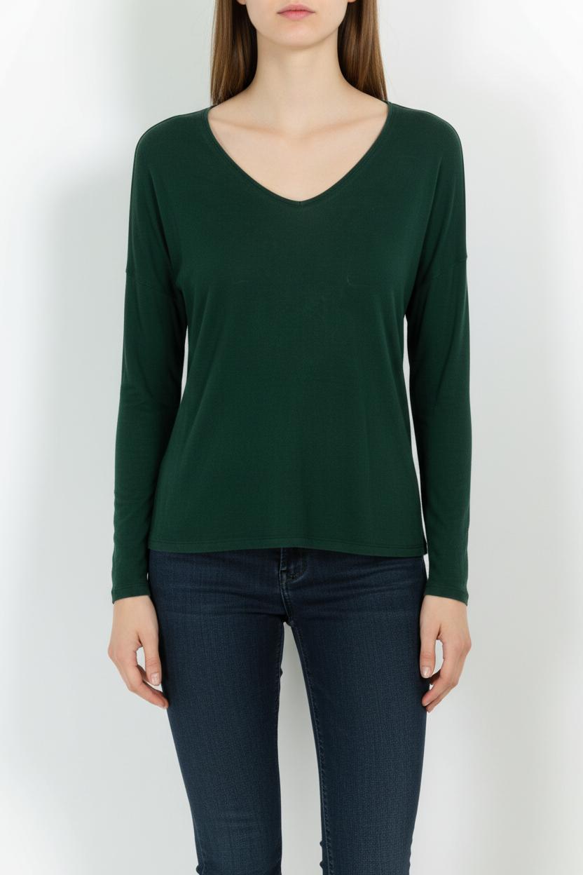 Tee-shirt Manches Longues Vert - Taille S/36 de la marque Caroll | PARAD102835 - Vendu par Paradigme - Image 1