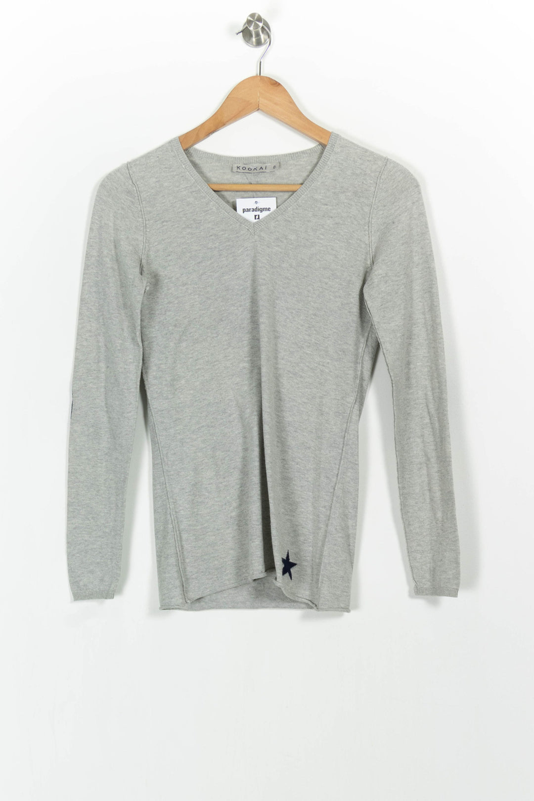 Pull Gris - Taille XS/34 de la marque Kookai | PARAD102837 - Vendu par Paradigme - Image 2