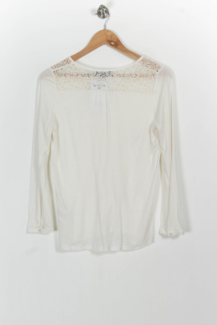 Blouse Blanche - Taille XS/34 de la marque Caroll | PARAD102838 - Vendu par Paradigme - Image 4