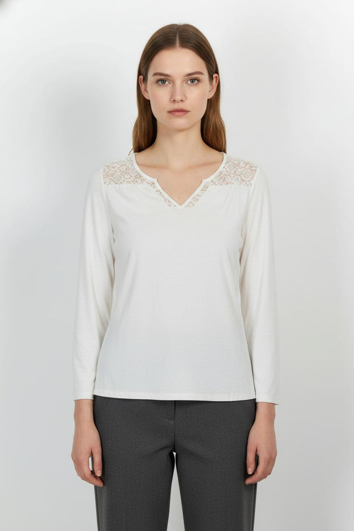 Blouse Blanche - Taille XS/34 de la marque Caroll | PARAD102838 - Vendu par Paradigme - Image 1
