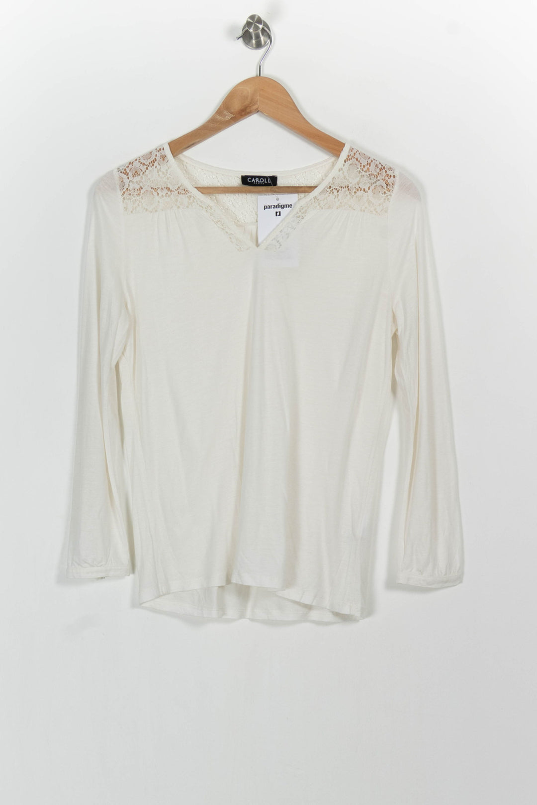 Blouse Blanche - Taille XS/34 de la marque Caroll | PARAD102838 - Vendu par Paradigme - Image 2
