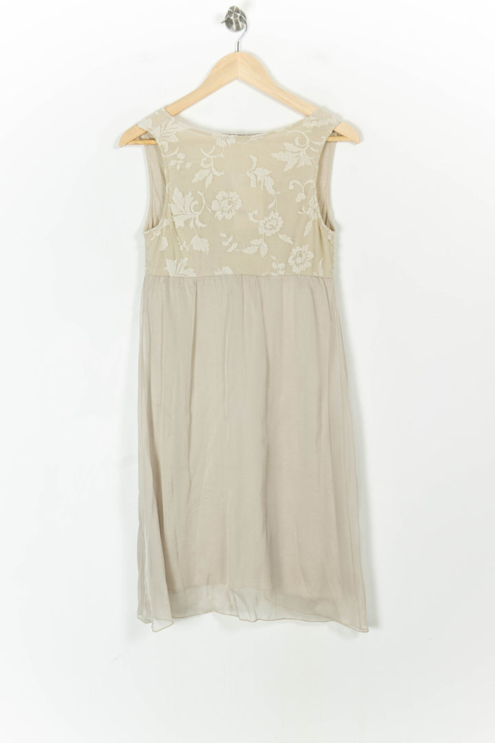 Robe Sans Manches Beige - Taille M/38 de la marque La Fée Maraboutée | PARAD102845 - Vendu par Paradigme - Image 4