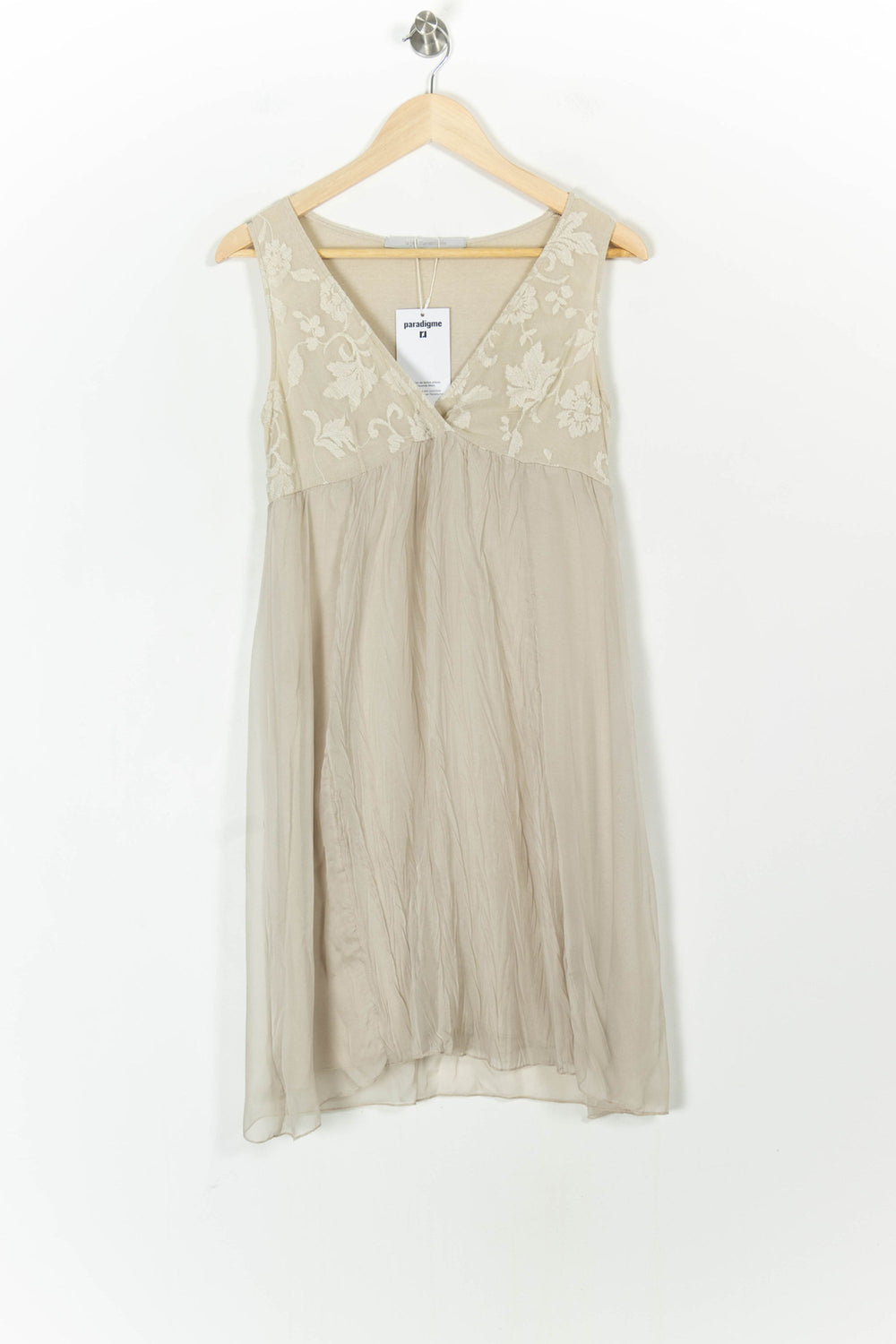 Robe Sans Manches Beige - Taille M/38 de la marque La Fée Maraboutée | PARAD102845 - Vendu par Paradigme - Image 2