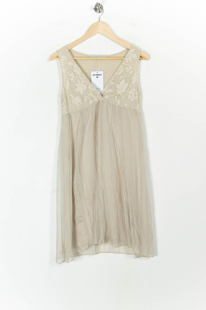 Robe Sans Manches Beige - Taille M/38 de la marque La Fée Maraboutée | PARAD102845 - Vendu par Paradigme - Image 2