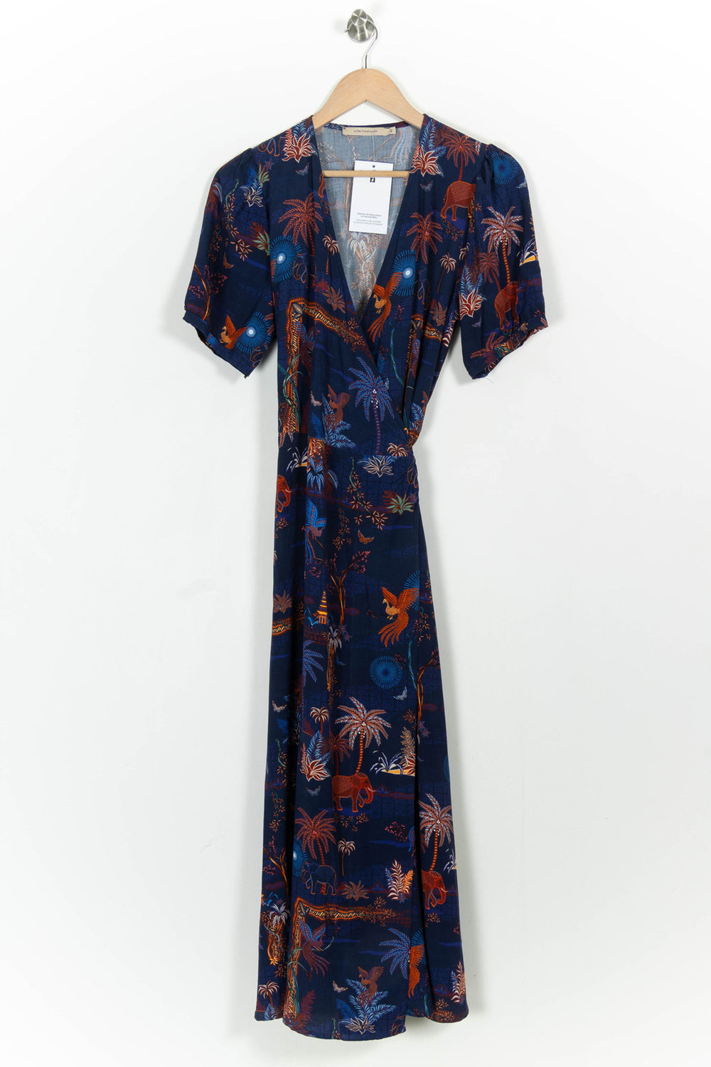 Robe Longue Bleu et Orange - Taille L/40 de la marque La Fée Maraboutée | PARAD102846 - Vendu par Paradigme - Image 2