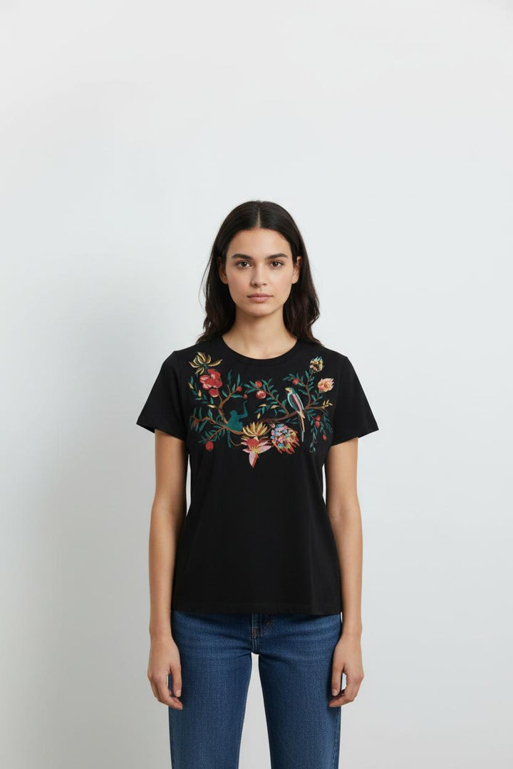 Tee-shirt Noir - Taille S/36 de la marque La Fée Maraboutée | PARAD102850 - Vendu par Paradigme - Image 1