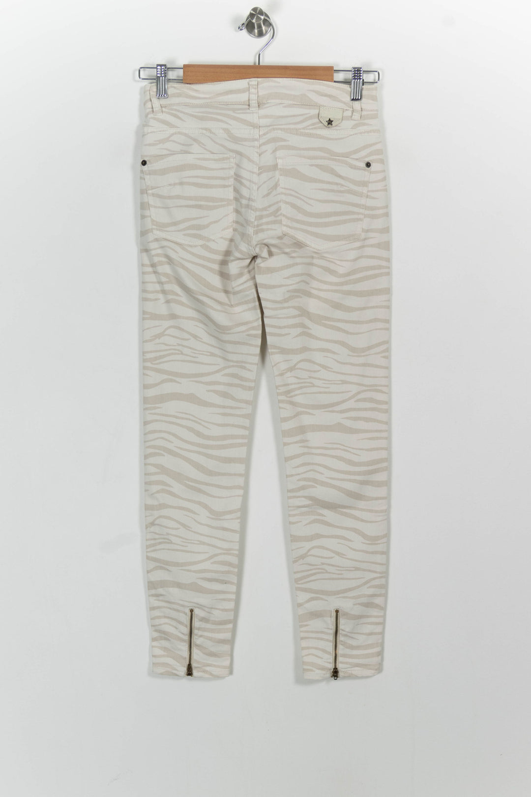 Jean Beige et Blanc - Taille XS/34 de la marque IKKS | PARAD102860 - Vendu par Paradigme - Image 4