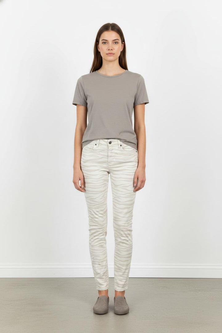 Jean Beige et Blanc - Taille XS/34 de la marque IKKS | PARAD102860 - Vendu par Paradigme - Image 1