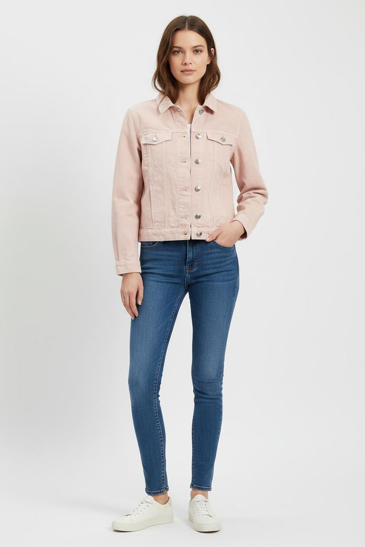Veste en Jean Rose - Taille S/36 de la marque Galeries Lafayette | PARAD102867 - Vendu par Paradigme - Image 1
