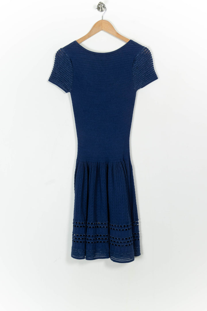 Robe Courte Bleue - Taille S/36 de la marque Sandro | PARAD102869 - Vendu par Paradigme - Image 4