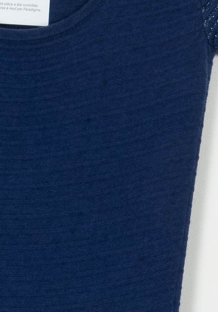 Robe Courte Bleue - Taille S/36 de la marque Sandro | PARAD102869 - Vendu par Paradigme - Image 3