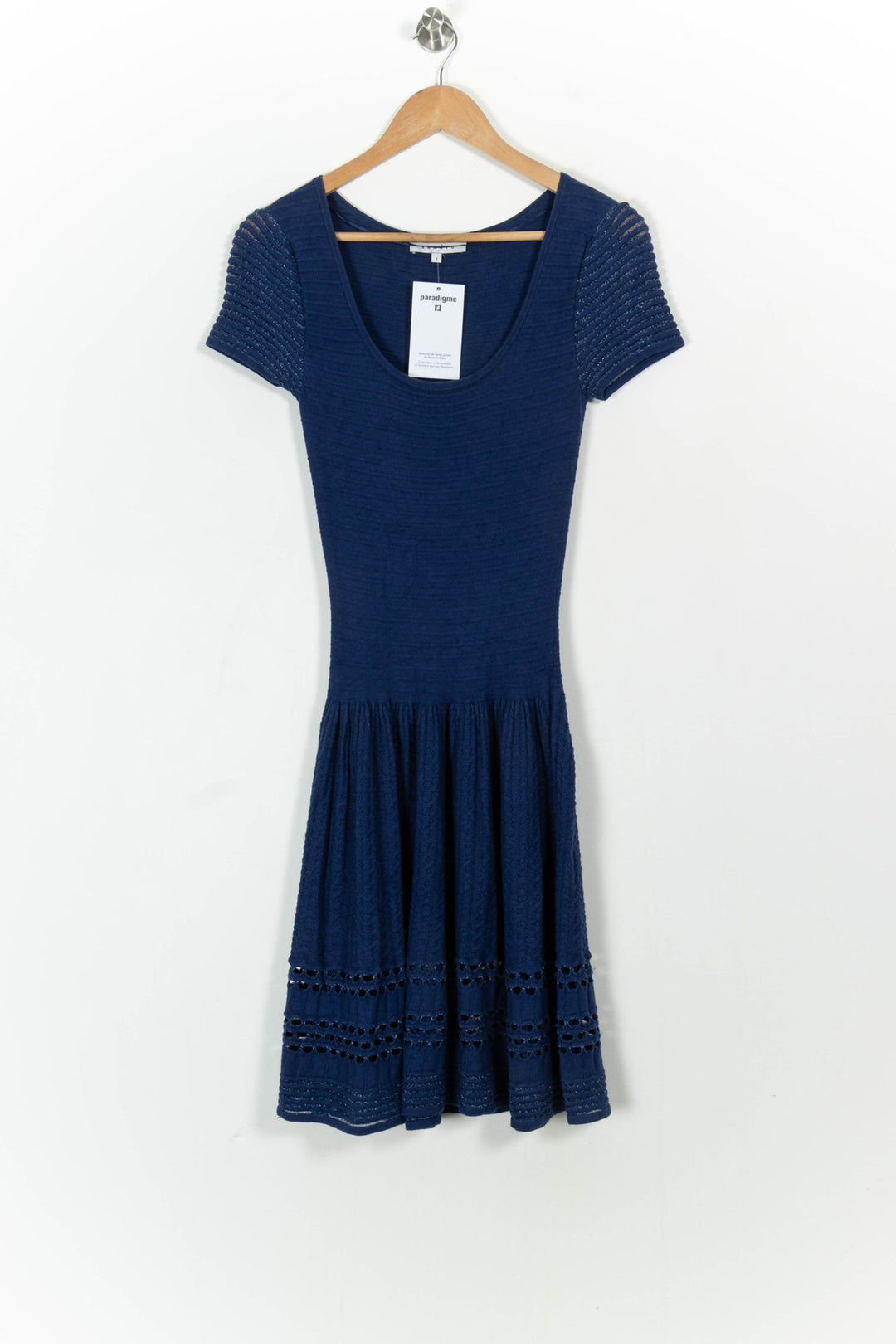 Robe Courte Bleue - Taille S/36 de la marque Sandro | PARAD102869 - Vendu par Paradigme - Image 2