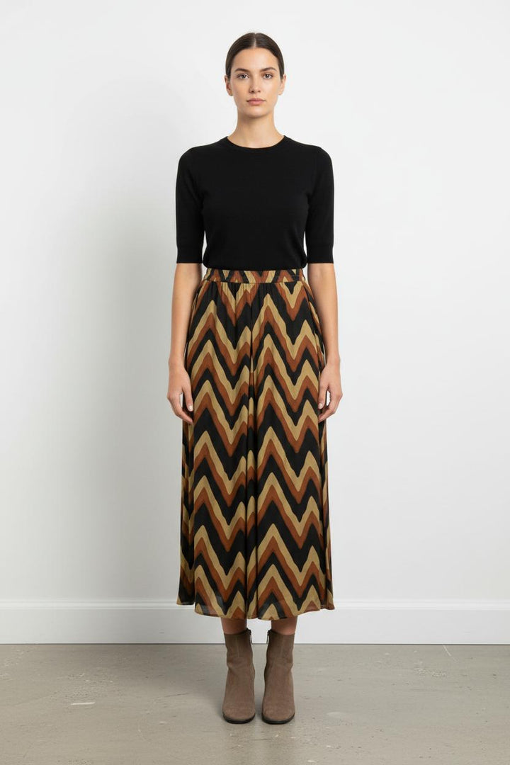 Jupe Longue Marron et Noire - Taille S/36 de la marque Diega | PARAD102891 - Vendu par Paradigme - Image 1