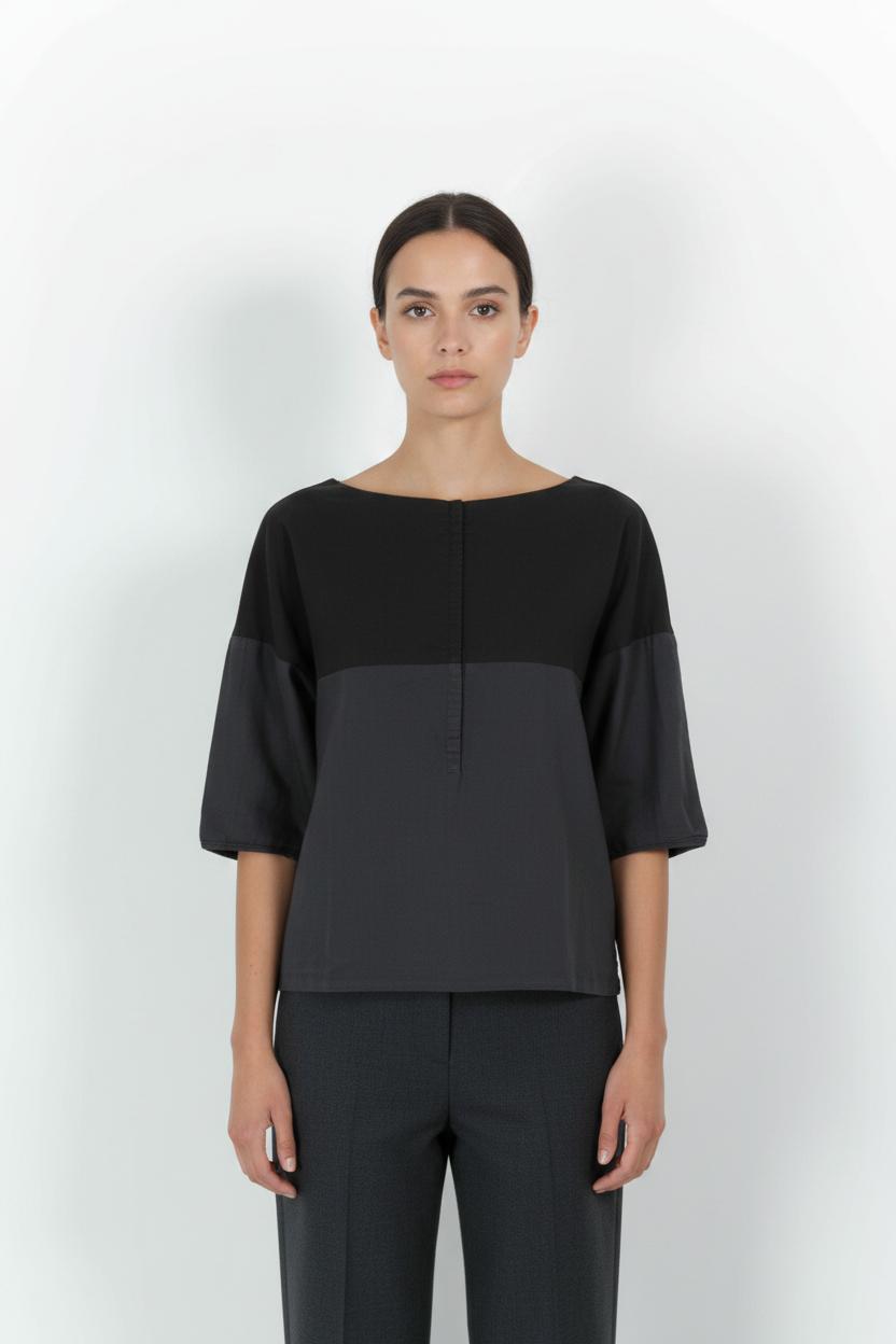 Blouse Noir et Gris - Taille S/36 de la marque Comptoir des Cotonniers | PARAD102902 - Vendu par Paradigme - Image 1