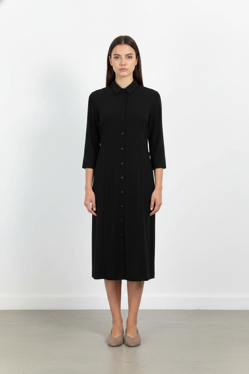 Robe chemise noire - Taille XXL/44 de la marque Caroll | PARAD102904 - Vendu par Paradigme - Image 1