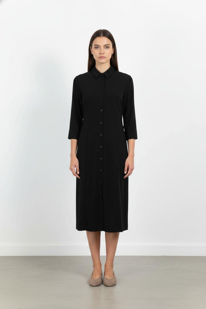 Robe chemise noire - Taille XXL/44 de la marque Caroll | PARAD102904 - Vendu par Paradigme - Image 1