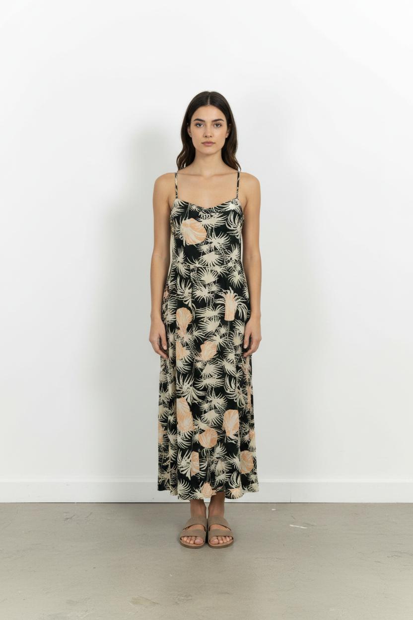 Robe Longue Verte et Beige - Taille S/36 de la marque Des petits hauts | PARAD102905 - Vendu par Paradigme - Image 1