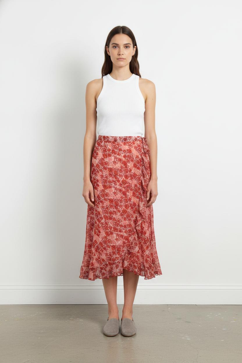 Jupe Longue Rose et Rouge - Taille M/38 de la marque La Petite Etoile | PARAD102906 - Vendu par Paradigme - Image 1