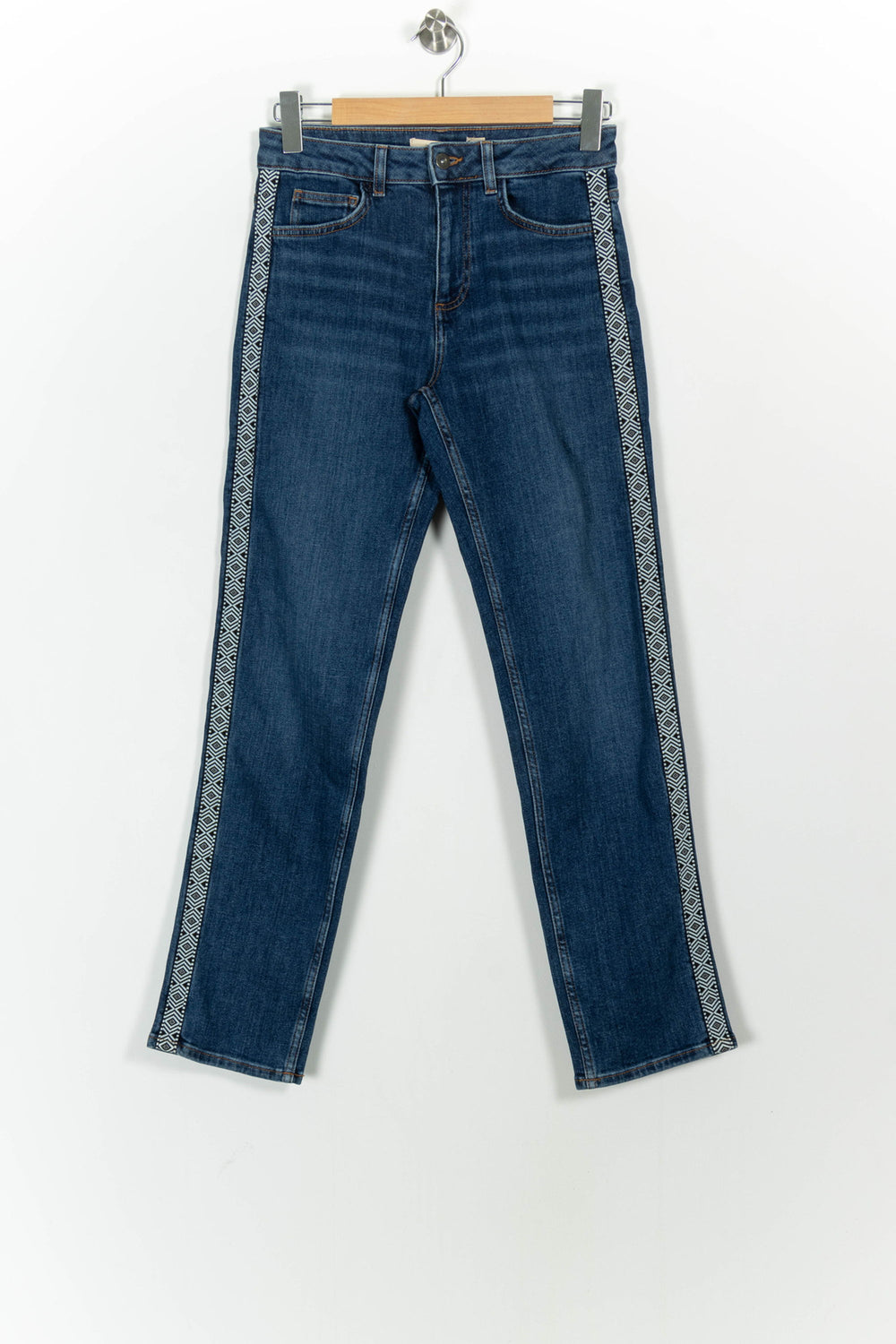Jean Bleu et Blanc - Taille S/36 de la marque La Fée Maraboutée | PARAD102913 - Vendu par Paradigme - Image 2