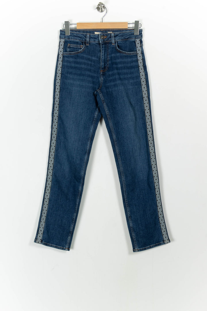 Jean Bleu et Blanc - Taille S/36 de la marque La Fée Maraboutée | PARAD102913 - Vendu par Paradigme - Image 2